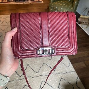Rebecca Minkoff Quilted Small Love Crossbody 🍒